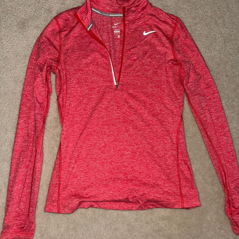 Nike Women's Vibrant Red Long Sleeve Tee